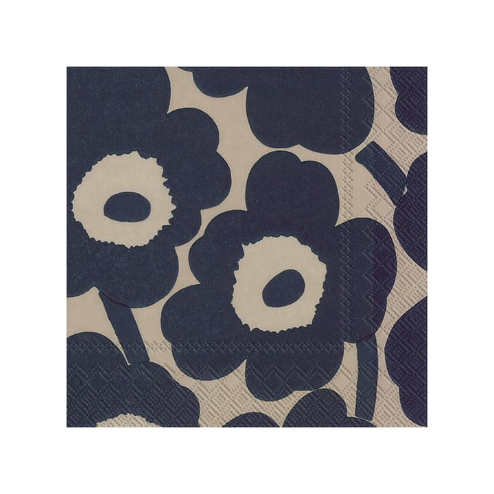 Serviettes Unikko 33x33 cm, Lot de 21 - Linen-blue - Marimekko