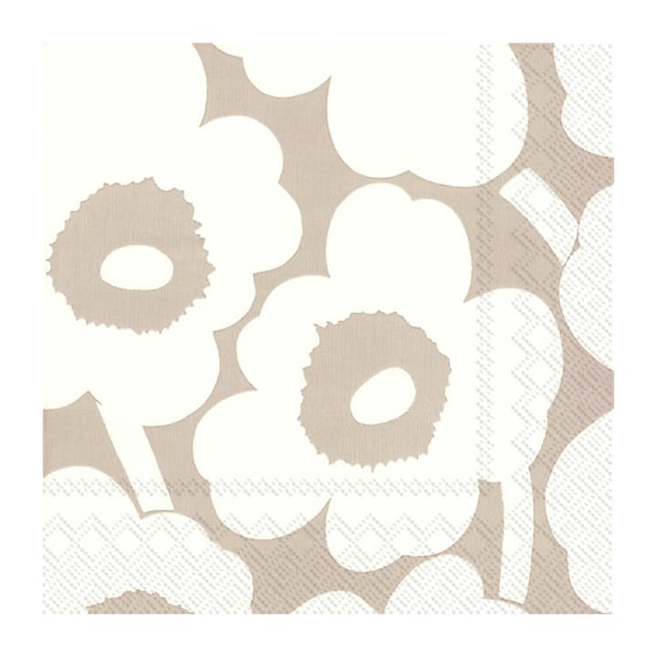 Serviettes Unikko 33x33 cm, Lot de 21 - Linen-cream - Marimekko