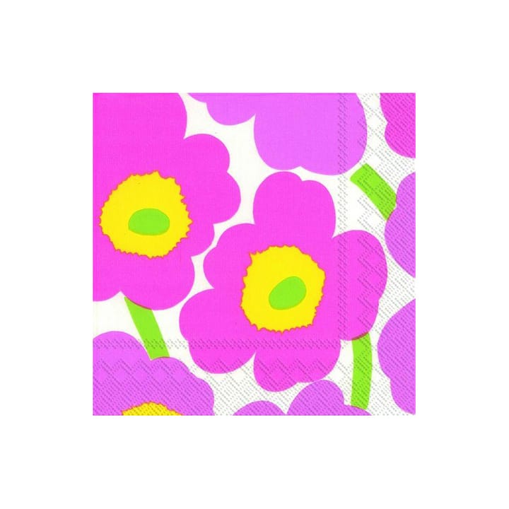 Serviettes Unikko 33x33 cm, Lot de 21 - Rose clair - Marimekko