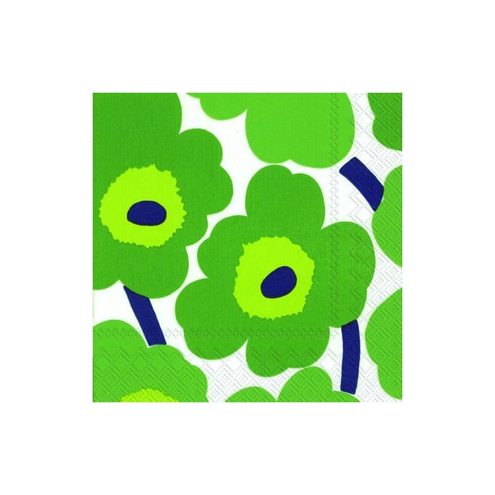 Serviettes Unikko 33x33 cm, Lot de 21 - Vert - Marimekko