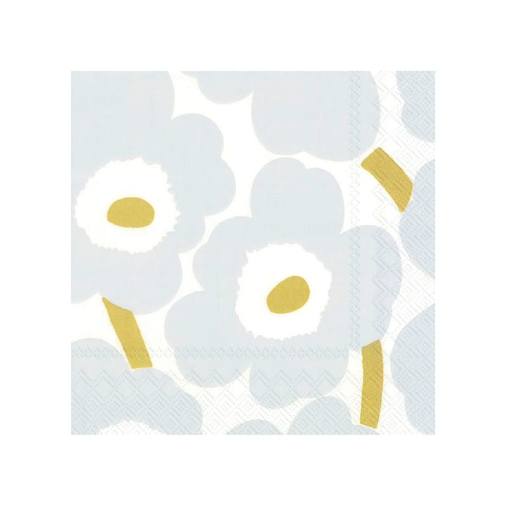 Serviettes Unikko 33x33 cm, Lot de 21 - White-argent - Marimekko