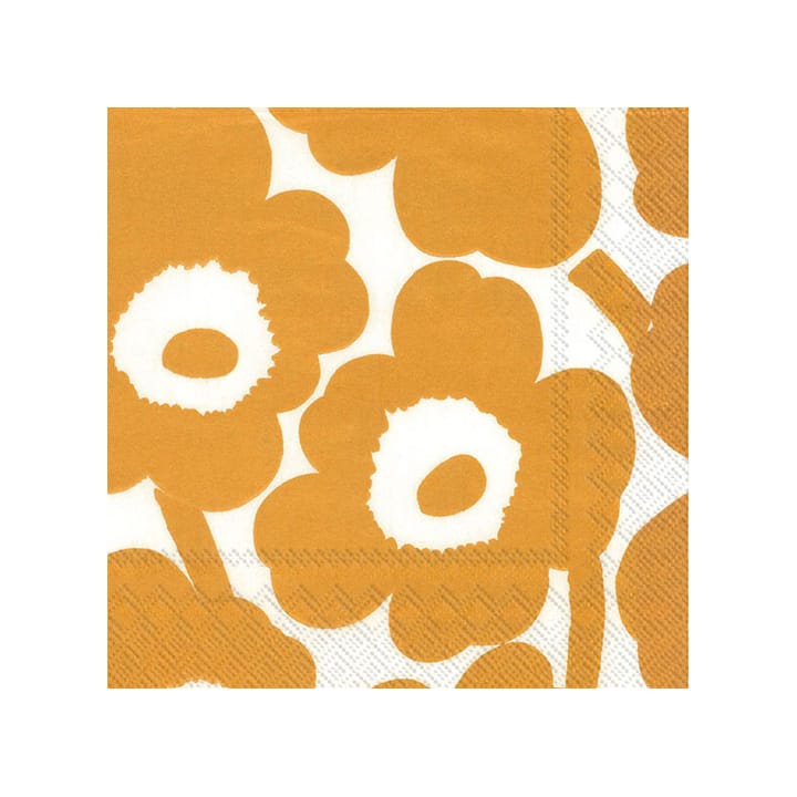 Serviettes Unikko 33x33 cm, Lot de 21 - White-gold - Marimekko