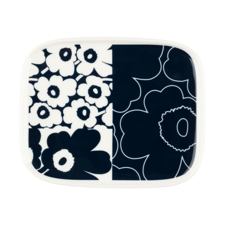 Soucoupe Unikko Kollaasi 12x15 cm - White-dark blue - Marimekko