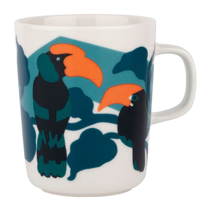 Tasse Pepe 25 cl, Blanc-turquoise-orange Marimekko