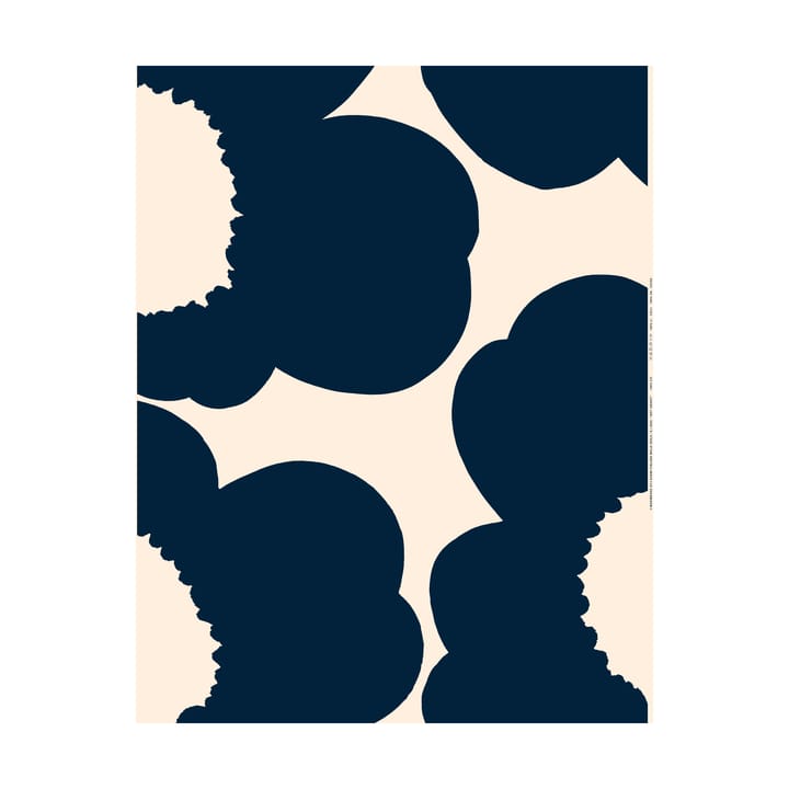 Tissu Iso Unikko satin de coton - Cotton-dark navy - Marimekko