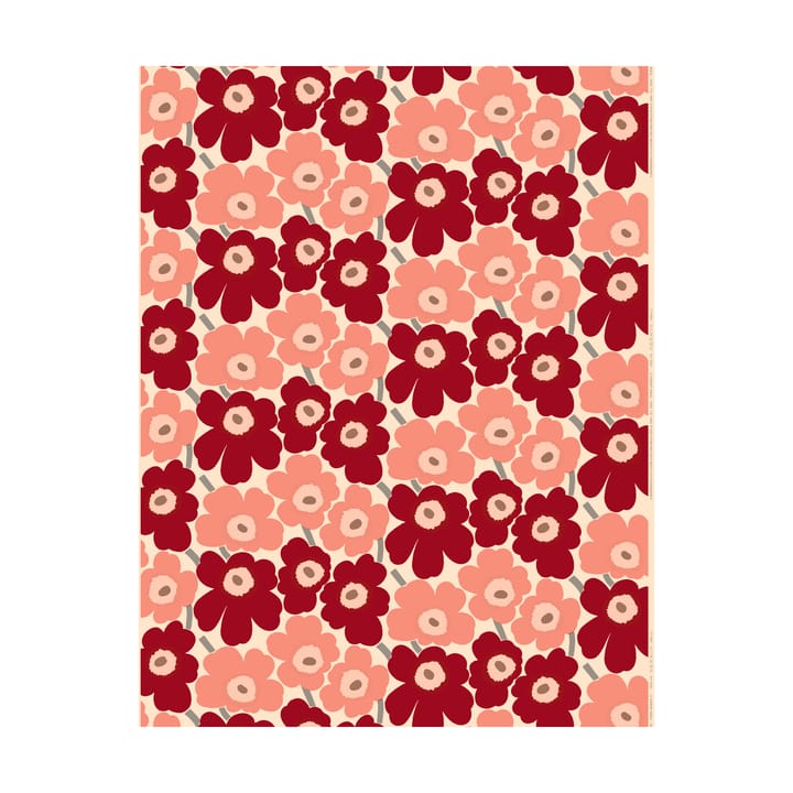 Tissu Pieni Unikko coton, Cotton-dark cherry-rosa Marimekko