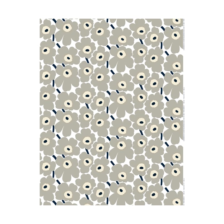 Tissu Pieni Unikko coton - White-grey-sand-dark blue - Marimekko