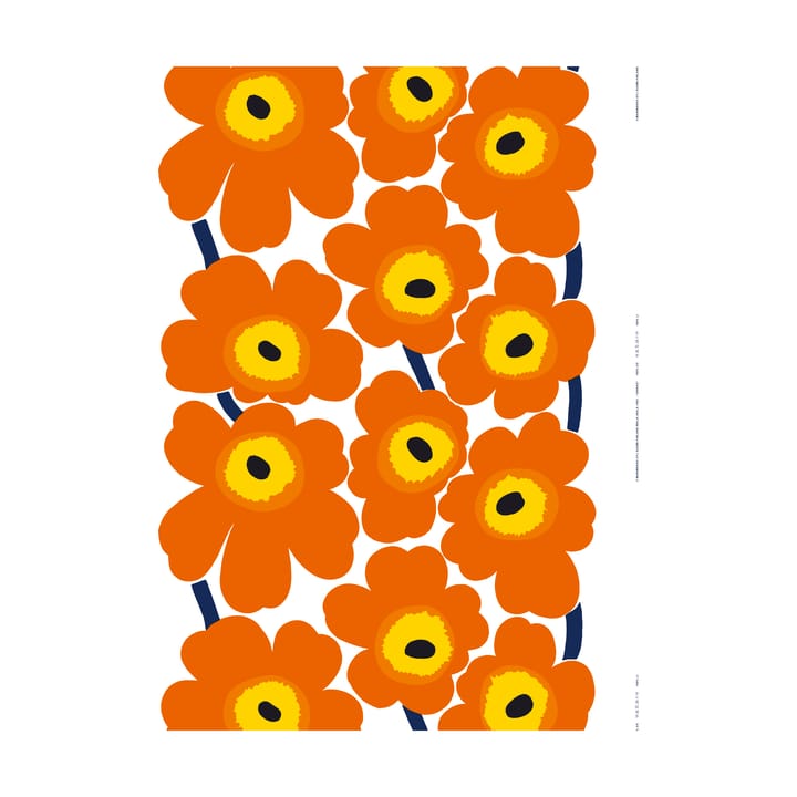 Tissu Unikko en coton épais - Orange - Marimekko