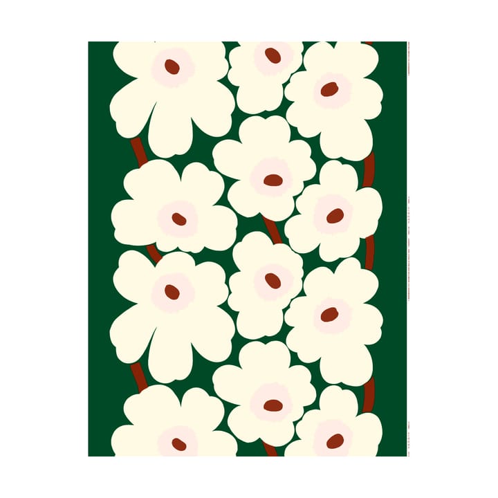 Tissu Unikko en coton épais - Vert - Marimekko