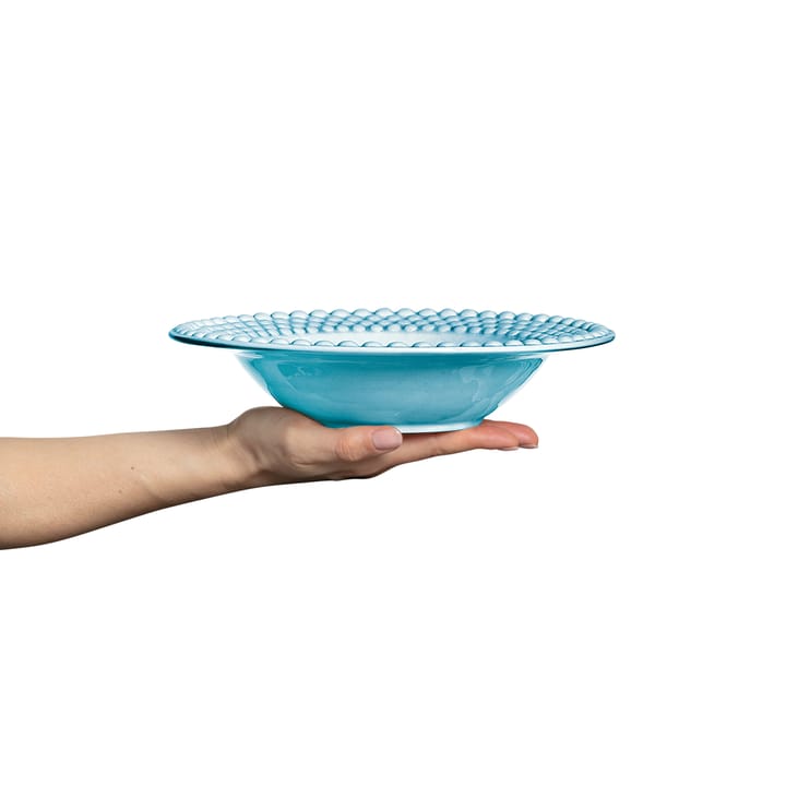 Assiette creuse Bubbles 25 cm, Turquoise Mateus