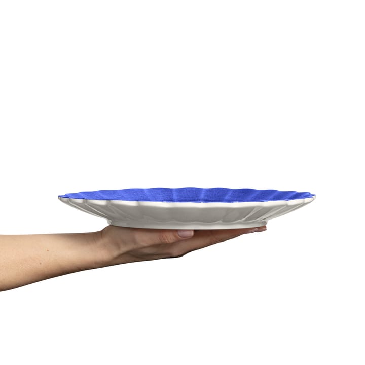 Assiette Oyster 28 cm, Bleu Mateus