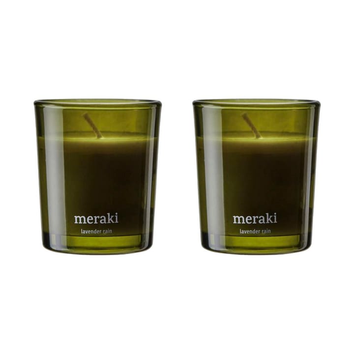 Bougie parfumée Meraki 12 heures lot de 2 - Pluie de lavande - Meraki