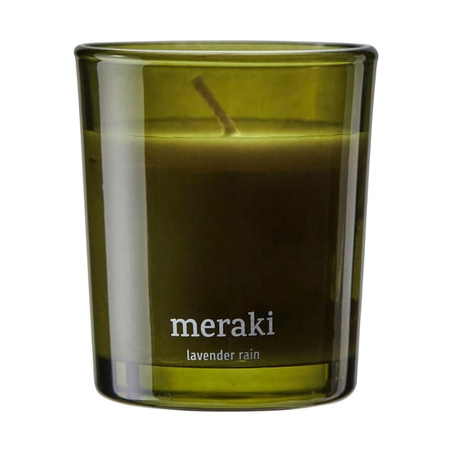 Bougie parfumée Meraki 12 heures lot de 2, Pluie de lavande Meraki