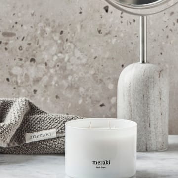 Bougie parfumée Meraki, 60 heures - Linge frais - Meraki