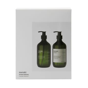 Coffret-cadeau Meraki savon pour les mains et liquide vaisselle - Anti-odeur jardin forestier - Meraki