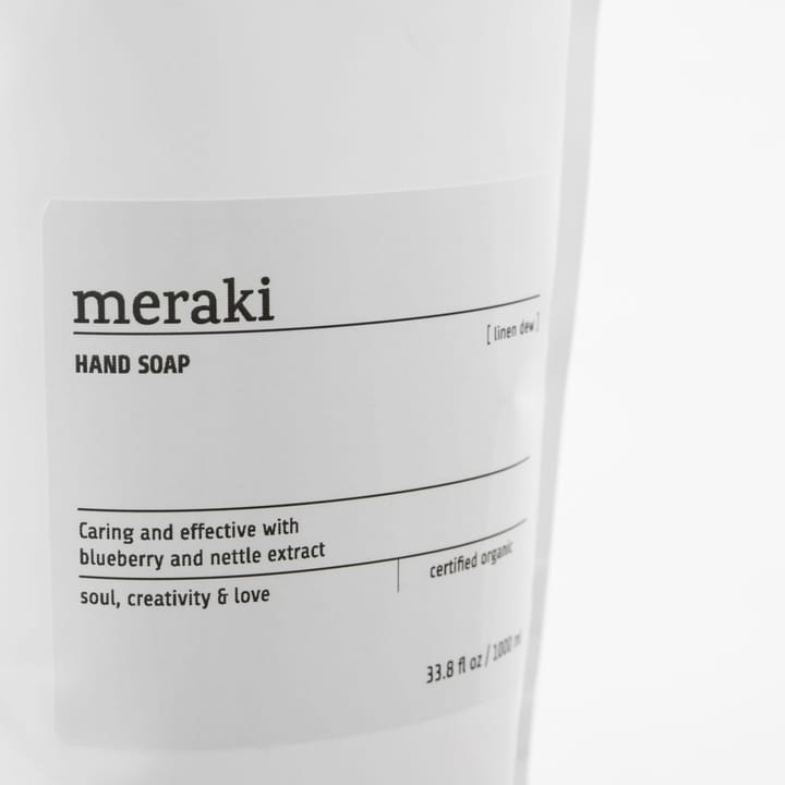 Recharge de savon pour les mains Meraki 1000 ml, Rosée de lin Meraki