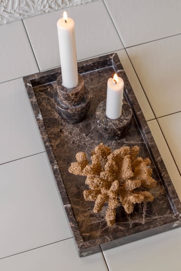 Bougeoir Marble 8,5 cm - Marron - Mette Ditmer