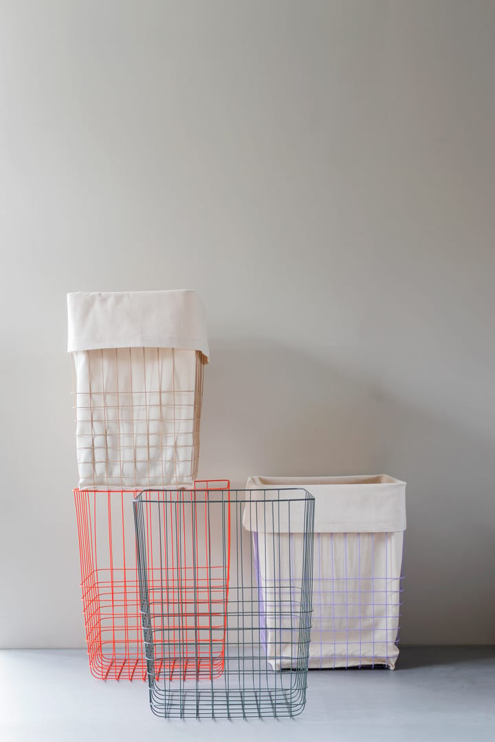 Panier de rangement Store-it avec sac en coton, large, Lilas Mette Ditmer