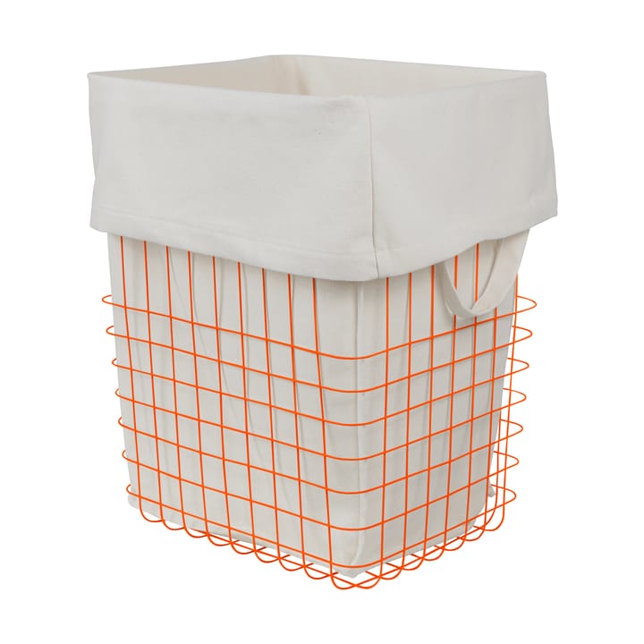 Panier de rangement Store-it avec sac en coton, large - Orange - Mette Ditmer