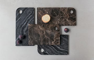 Plateau Marble large 18x38 cm - Black-grey - Mette Ditmer