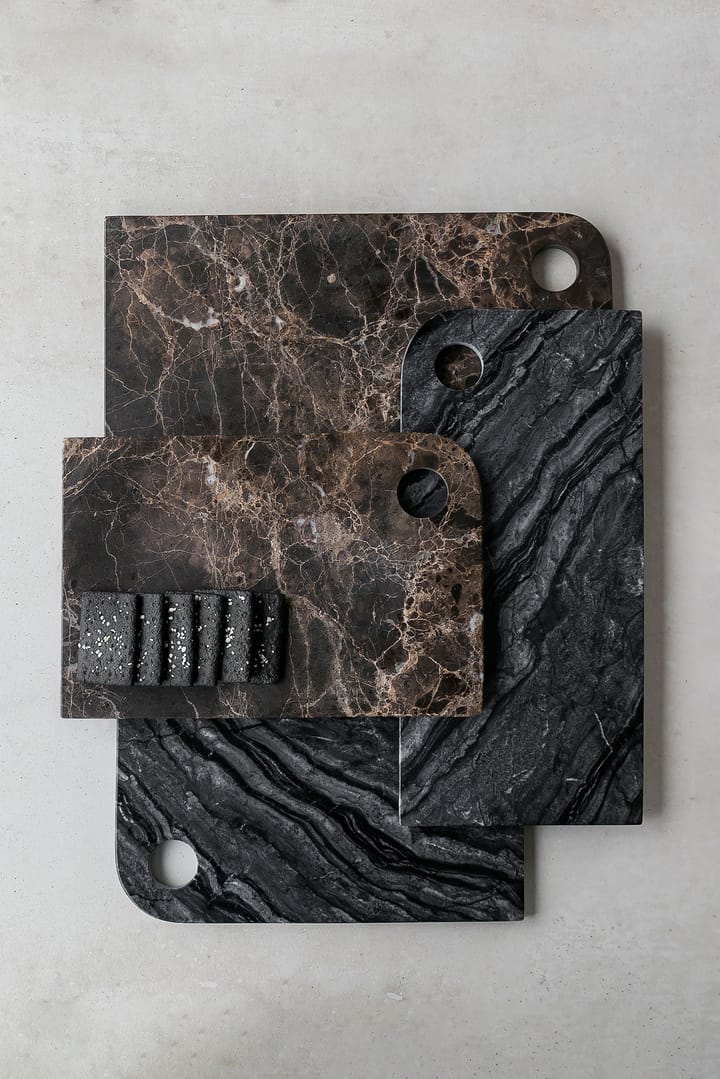 Plateau Marble medium 20x30 cm, Black-grey Mette Ditmer