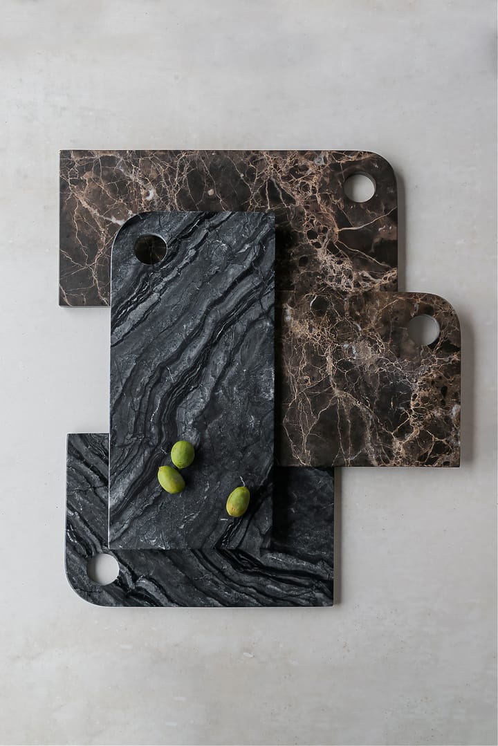 Plateau Marble medium 20x30 cm, Black-grey Mette Ditmer