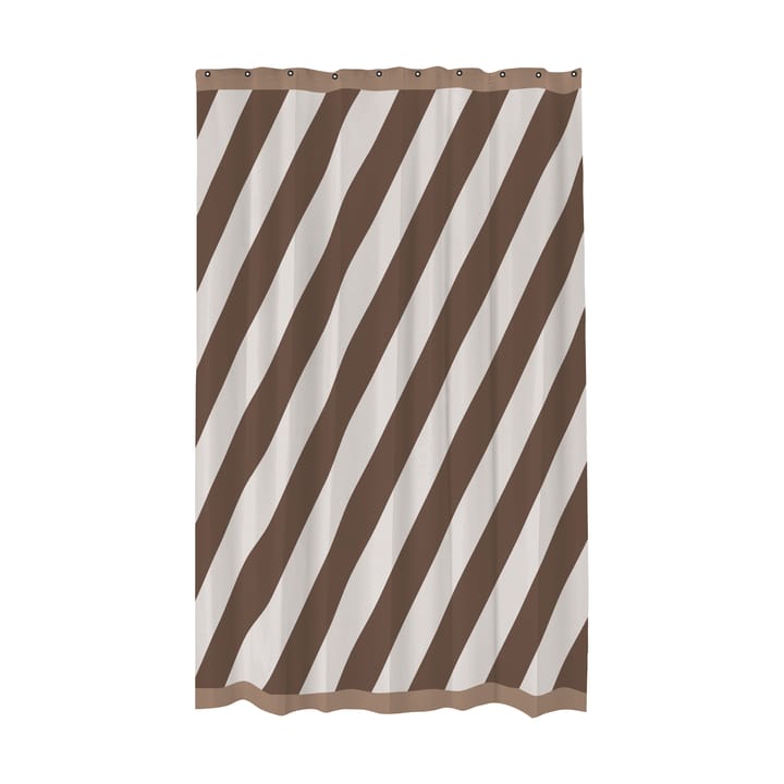 Rideau de douche Diagonal 150x200 cm - Chocolat - Mette Ditmer