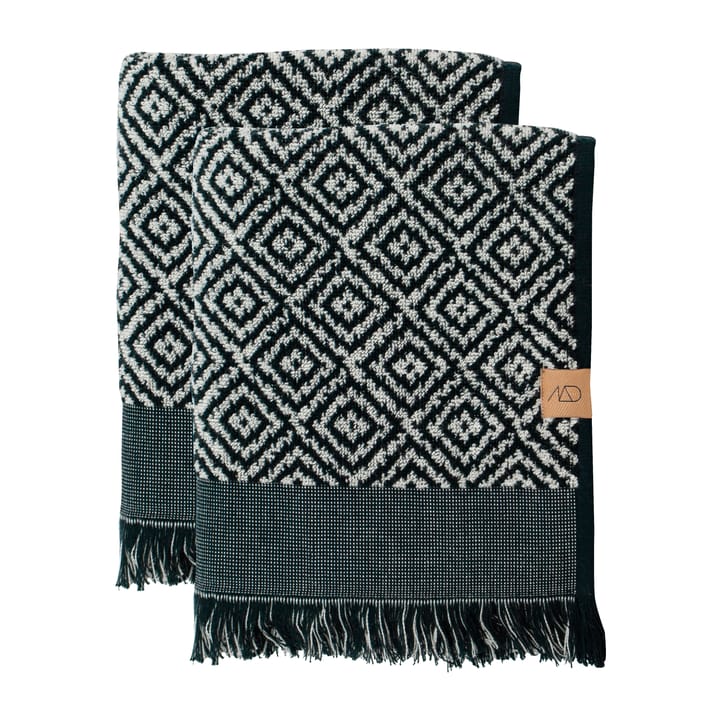 Serviette d'invité Morocco 35x55 cm, lot de 2 - Black-white - Mette Ditmer