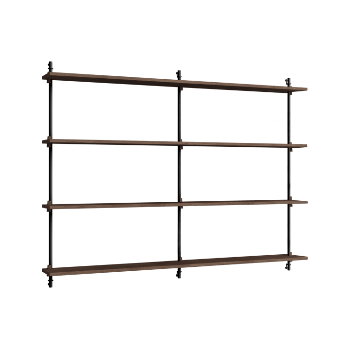 Moebe wall shelving ws.115.2.B - Chêne fumé-noir - MOEBE