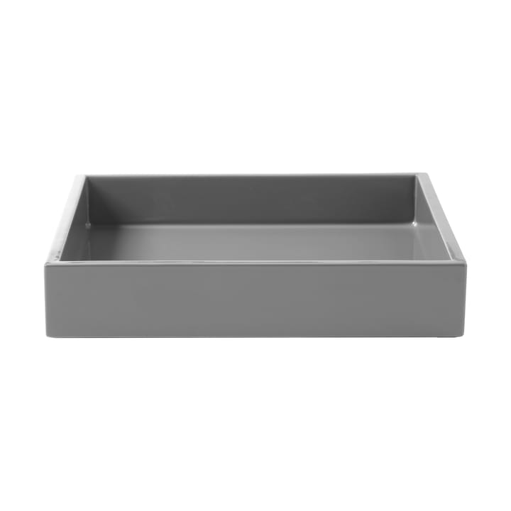 Plateau de décoration laqué Lux 19x19x3,5 cm - Anthracite - Mojoo