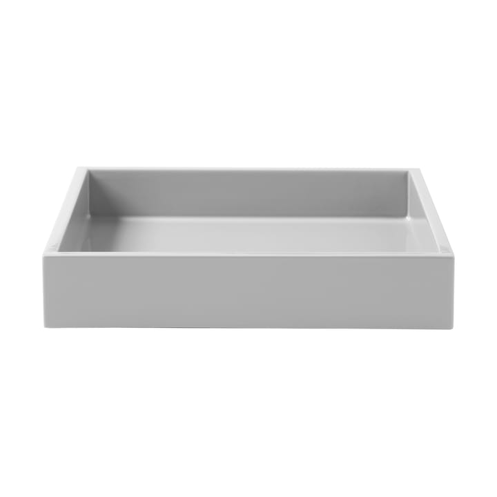 Plateau de décoration laqué Lux 19x19x3,5 cm - Cool grey - Mojoo