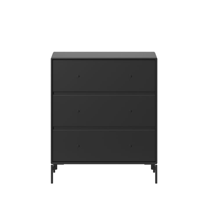 Commode Carry, black 05, pieds noirs laqués Montana