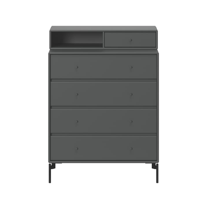 Commode Keep - Anthracite 04-pieds laqués noirs - Montana