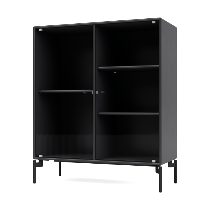 Vitrine Ripple II 69,6x82,2x30 cm - Anthracite - pieds Black - Montana