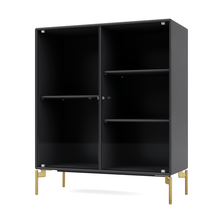 Vitrine Ripple II 69,6x82,2x30 cm - Anthracite-pieds Brass - Montana