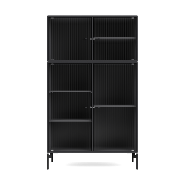 Vitrine Ripple III 69,6x117,6x38 cm - Anthracite-pieds Black - Montana