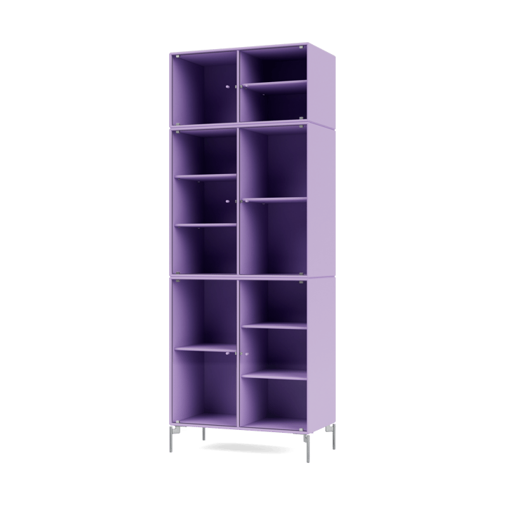 Vitrine Ripple IV 69,6x187,2x38 cm - Iris-pieds Chrome - Montana