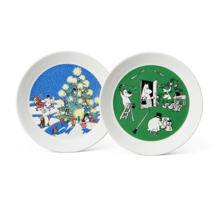 Assiette Moomin Teckning & Jul 2 Pièces - Ø19 cm - Moomin Arabia