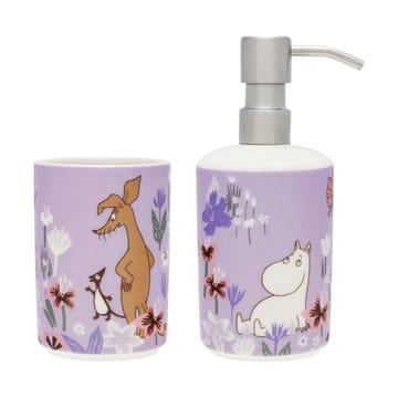 Distributeur de savon et porte-brosse à dents Mumin - Jardin de fleurs - Moomin Arabia