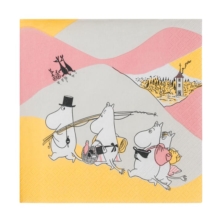 Family time serviette en papier 33x33 cm, pack de 20 - Multi - Moomin Arabia