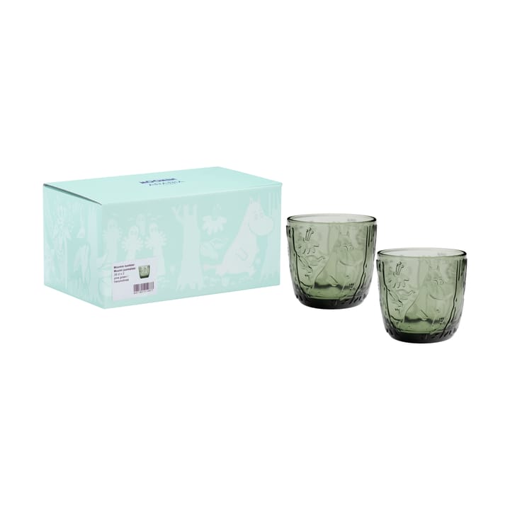 Verre Moomin 28 cl Lot de 2, Vert pin Moomin Arabia