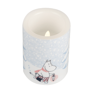 Bougie bloc LED Moomin 10 cm - Let it snow - Muurla