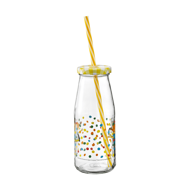 Bouteille Pippi avec couvercle et paille 450 ml, Hoppsansa Muurla