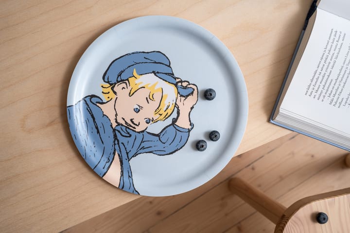 Plateau Emil Ø25 cm, Bleu Muurla