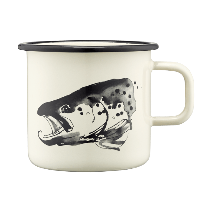 Tasse en émail Teemu Järvi x Muurla 55 cl - Brochet & truite - Muurla