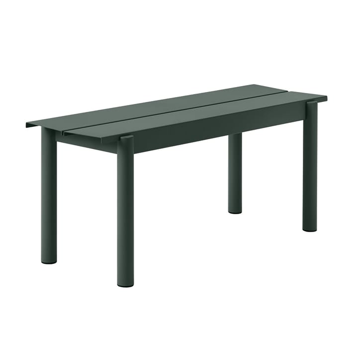 Banc Linear steel bench 110x34 cm - Dark green - Muuto