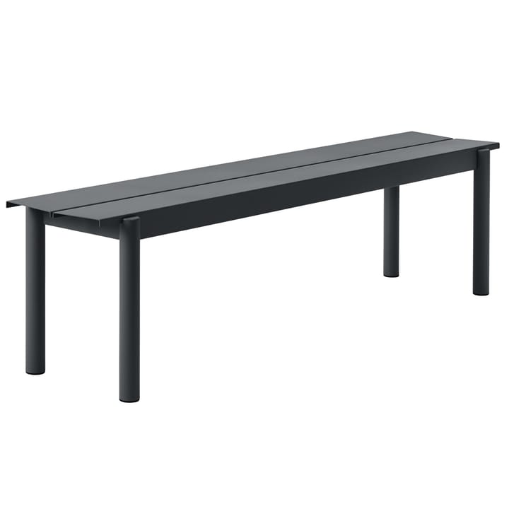 Banc Linear steel bench 170x34 cm - Black - Muuto
