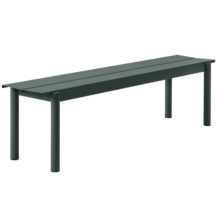 Banc Linear steel bench 170x34 cm - Dark green - Muuto