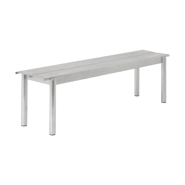 Banc Linear steel bench 170x34 cm - Warm galvanized steel - Muuto