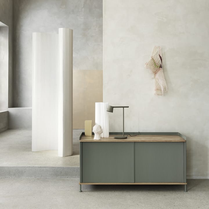 Buffet Enfold Low, Grey-Metal Muuto